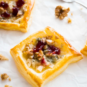 Pear and Gorgonzola Puff Pastry Tarts